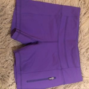 Purple Lulu Lemon spandex shorts